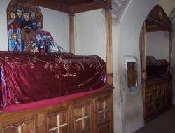 Figure 2 Relic boxes in the Church of St Gabriels Naqlun, Fayum. Howard Middleton-Jones 2005