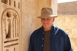 John Romer at Medinet Habu. Bloomsbury Summer School.