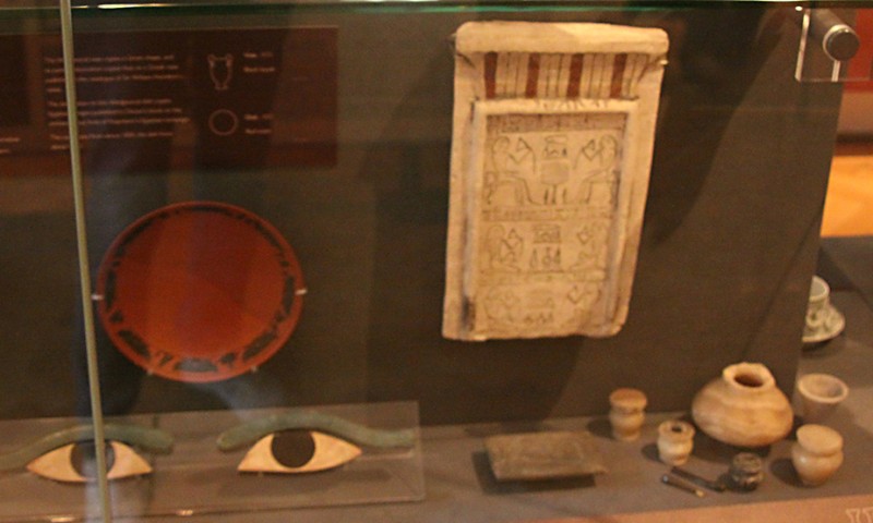 Egyptian display in the Lever room